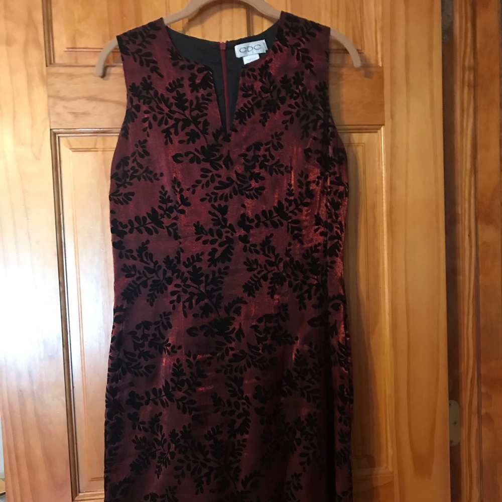 Burgundy & black formal dress